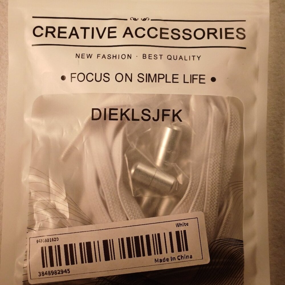 NWT Shoelaces No Tie Tie-less Tieless No Lace Shoe Lace Tennis Shoes Sneakers WH